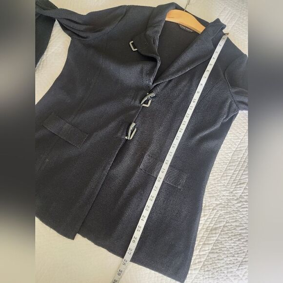 Ming Wang horn hook shoulder pads blazer cardigan - Picture 13 of 16